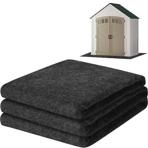 Outdoor Storage Shed Floor Mat, 8.2 x 6 FT Waterproof Carport Mat, Washable Furniture Pad with Non Slip Backing for Dust, Oil, Protection, Storage Shed Not Included