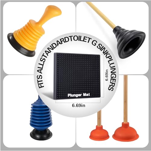 Plunger Tray - Fast-Drying Air Mat for Toilet Plunger Storage - Catches Drips & Moisture, Dries Quickly - Plunger Holder Only - view 4