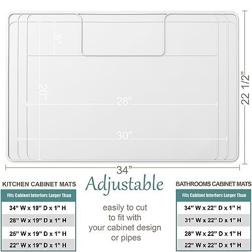 The Original Under Sink Mat - Silicone Waterproof mat, Trimmable, Easy to Clean, Kitchen Cabinet Liner, Under Sink Protector mats, Drip Tray with Lip - 34" x 22" or Smaller - view 2