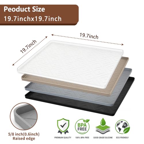 19.7"x19.7"x0.6" Silicone Refrigerator Drip Tray Appliance Mat - view 2