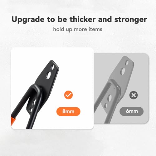 Skateboard Hooks 2-Pack Small Utility Heavy Duty Holder Garage Storage Wall Mount for Stroller Tennis Garden Tool Household Warehouse Shed - view 4