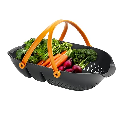 Garden Harvest Basket with Tool Caddy, Container for Gardening