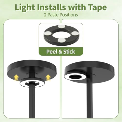 Corner Plant Stand Indoor Shelf Tall with Lights, 3 Tiers Black - view 4