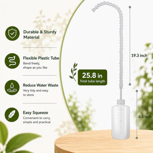 Squeeze Watering Bottle for Hanging Plants–16.9oz(500ml) 19.6In Long Nozzle - view 2