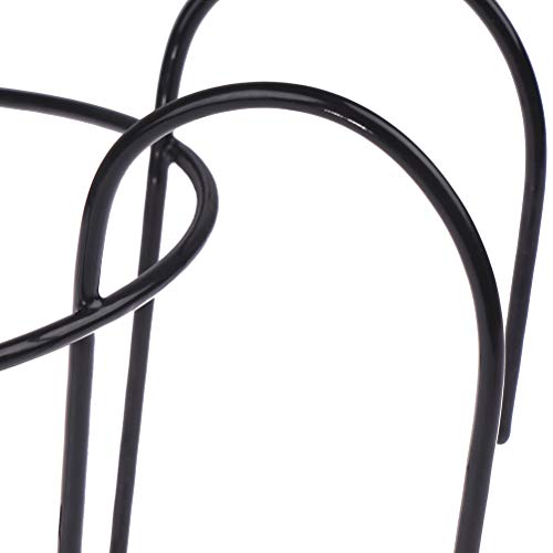 4 Pack Hanging Railing Planters Flower Pot Holders Plant Iron Racks Fence Metal Potted Stand Mounted Balcony Round Plant Baskets Shelf Container Box for Indoor&Outdoor Use-Black,Garden Steel Pots,6.3" - view 3