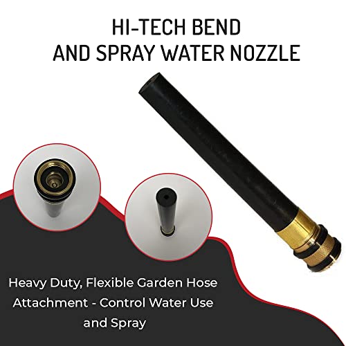 Bend and Spray Water Nozzle - Heavy Duty, Flexible Garden Hose Attachment - Control Water Use and Spray 1 Unit - view 2