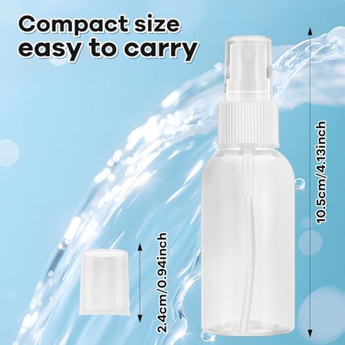 5 Pack Small Spray Bottles for Travel - 50ml Spray Bottle Leak Proof, Fine Mist Empty Spritzer Bottles, Reusable Clear Plastic Mini Travel Bottle for Storage Essential Oils, Cleaning, Perfume - view 3