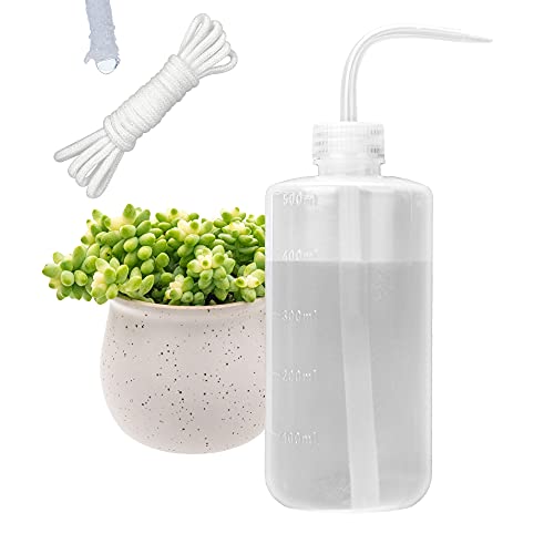 Plant Watering Bottle, Small Plant Watering Can for Indoor Plants, 500ML/17OZ Succulent Watering Bottle, Irrigation Bottle, Seedlings, Rinse Bottle for Tattoo, Eyelash, Eye wash, Lab Wash