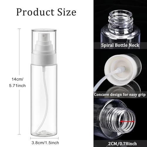 3.5oz/105ml 5 Pack Clear Fine Mist Spray Bottles - view 3