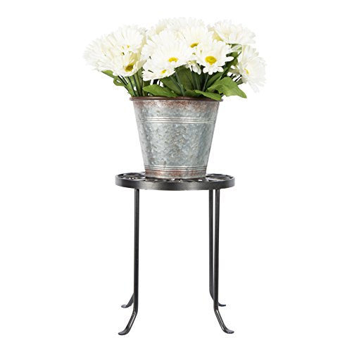 VTT-01 Round Trivet Wrought Iron Plant Stand, Graphite - view 4