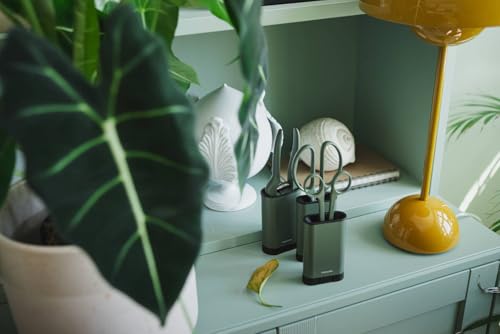 Urban Plant Care Care 1075317 3-Piece Plant/Flower Scissors with Holder, Small Plant Shears with Holder, Stainless Steel/Plastic, Dark Green/Black - view 5