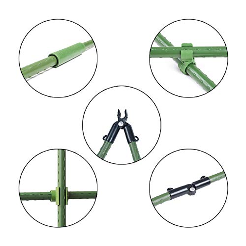 50 Pcs 5 Types 0.8In Diameter Garden Stake Connectors Plant Stake Connectors,Cross-Buckle Fixing Connector,Connecting Joint for Fences for Plant Supports Climbing (0.8in 20mm) - view 5