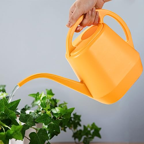 Watering Can, 1/2 Gallon Plastic Watering Cans with Comfortable Handle, Small Garden Watering Cans Long Spout for Indoor Outdoor Watering Plants, Yellow - view 7
