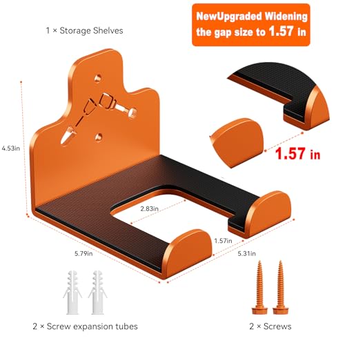 Garage Storage Trimmer Rack, Weed Whackers Holder Organizer, Orange, 1 Pack - view 5
