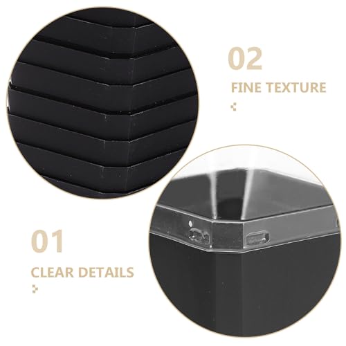 12 Sets Nursery Pot with Drainage Holes Black Plastic - view 3