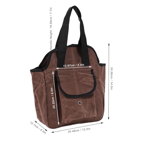 Garden Tool Bag Waxed Canvas Carrier 9 Pockets Organizer - view 7