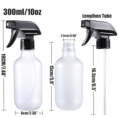 Spray Bottles 2 Pack 10 oz Refillable Plastic Squirt Bottle for Liquid - view 2