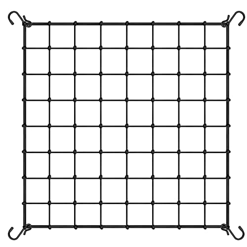 4 x 4Ft. Elastic Trellis Netting with 4 Hooks for Climbing Plants, Vegetables, Fruits, and Flowers, 1-Pack