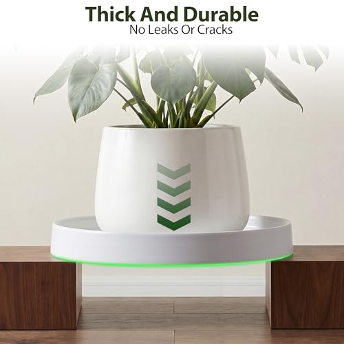 Ceramic Plant Saucer 6.5 Inch 2 Pack White, Fits Pot Base Under 6 Inch - view 7