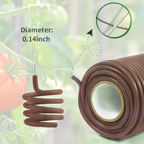 Soft Plant Ties for Support - 65.6' Reusable Waterproof Plant Wire, 3.5mm Garden Twist, Office Organization and Decoration Binding（1pc/Brown） - view 2