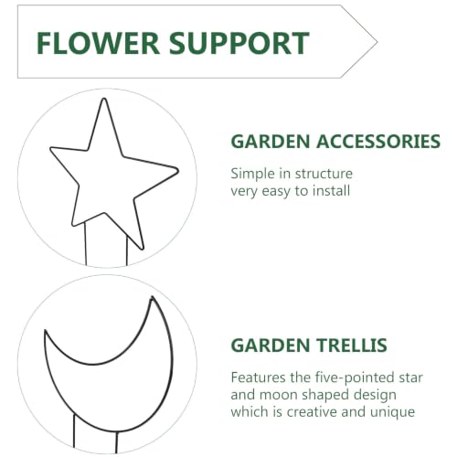 2pcs Iron Moon-Shaped Plant Trellis, Decorative Climbing Support - view 7