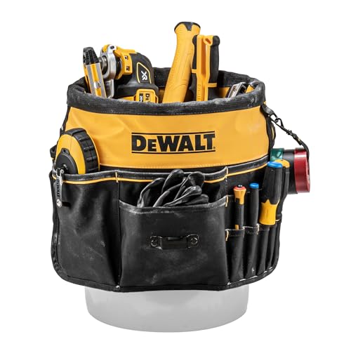 DWST560109 Foldable Multi-functional Tool Bag, Bucket Cover, Garden Bag, Soft Black & Yellow - view 3