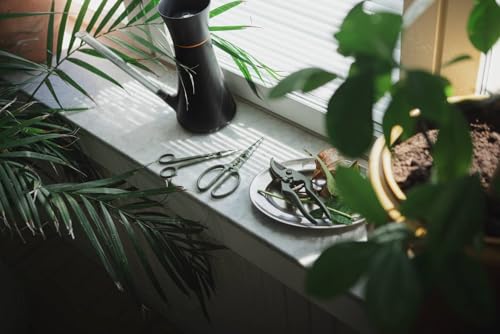 Urban Plant Care Care 1075317 3-Piece Plant/Flower Scissors with Holder, Small Plant Shears with Holder, Stainless Steel/Plastic, Dark Green/Black - view 7