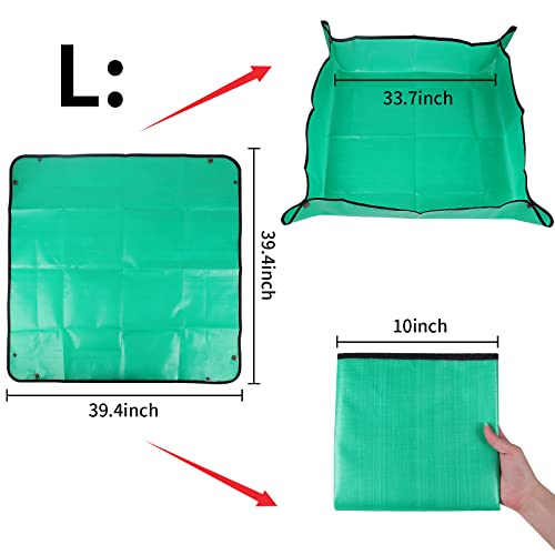 39.4" x 39.4" Extra Large Plant Repotting Mat, Waterproof Repotting Tray for Indoor Plants Potting Soil, Gardening Tray Mat, Portable Potting Tray Soil Mat for Indoor House Plants Succulents Orchid - view 5