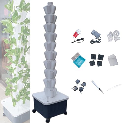 Hydroponics Tower Growing System Kit - Indoor/Outdoor Herb & Vegetable Garden for Gardening Enthusiasts, Complete Hydroponic Setup for Home Growers
