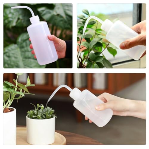 4pcs Ml Plastic Squeeze Watering Bottle for Plants with Fine Workmanship and Comfortable Holding, White Reusable Water Dispenser Bottle for Home Garden Use - view 4