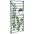 Matte Black Metal Garden Trellis Wall Mounted Plant Support