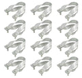 Cross-Connector (Purlin Bracket) for Greenhouse - Galvanized Steel (12 Pack w/Bolts) (1 5/8" x 1 5/8")