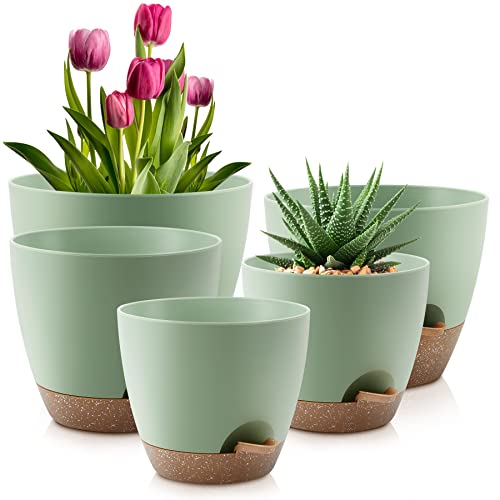 7/7.5/8/9/10 Inch Self Watering Pots for Indoor/Outdoor Plants