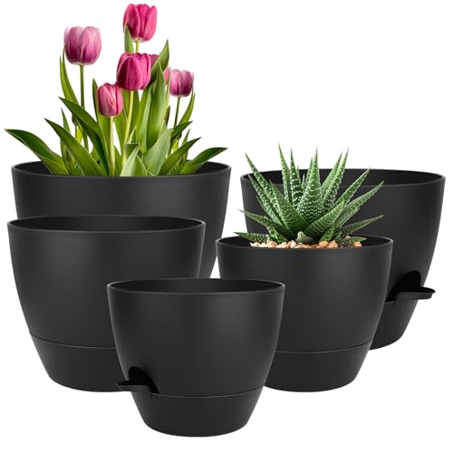 7/7.5/8/9/10 Inch Self Watering Pots for Indoor/Outdoor Plants
