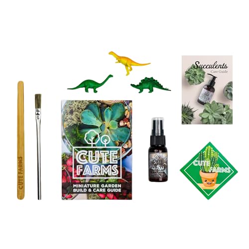 Terrarium Starter Kit | Moss, Vermiculite, Soil, Pebbles, Plant Food, Finishing Tools, Build and Care Guide | DIY Succulent Terrarium for Adults and Kids (Large) - view 5