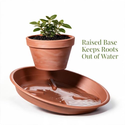 7 Pack Ventilated Plant Saucer, 10 Inch Terracotta Drainage Tray - view 6