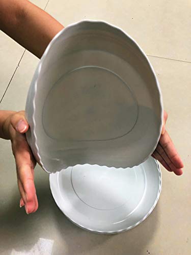 12 Inch Light Grey Plant Saucers 5 Pack,Saucers for Potted Plants,Flower Pot Drip Trays for Indoor & Outdoor Ceramic or Plastic Flower Pot Drip Trays for Large to Small Pots - view 2