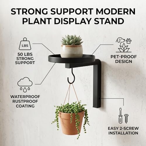 Other Gardening Supplies Floating Plant Display Shelve Indoor Modern Wall Planter for Window Bedroom Living Room Bathroom Kitchen Decor Wall Plant Holder, Iron Holder - view 3