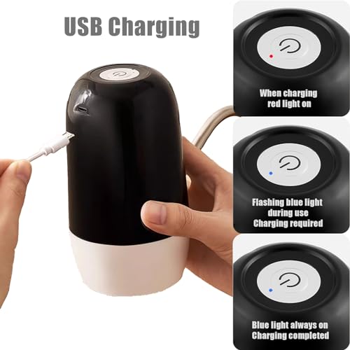 True Dual Water Pump 5 Gallon Water Dispenser,Portable High Battery Capacity USB Charging Water Jug Pump Easy to Use Water Dispenser for 5 Gallon Bottle Camping - view 4