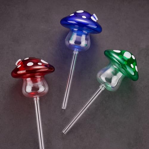 Self Watering Globes Mushroom Glass Bulbs Set of 3, Indoor Outdoor - view 5