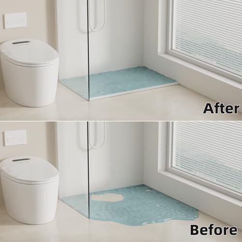 78 inch Shower Threshold Water Dam Barrier Water Stopper, Glass Shower Door Bottom Seal Strip, Silicone Rubber Kitchen Sink Splash Guard for Countertop, Bathtub, Bathroom（White） - view 4