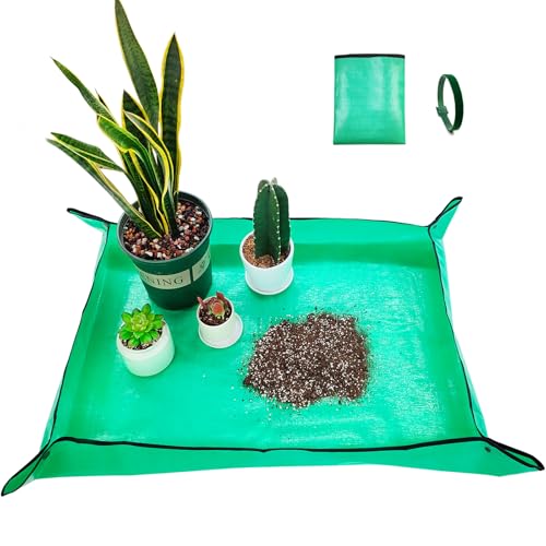 Repotting Mat for Indoor Plants, 29.5" X 39.4" Waterproof Succulent Potting Mat, Foldable Reusable Soil Change Mat Gardening Planting Mat - Gifts for Plant Lovers