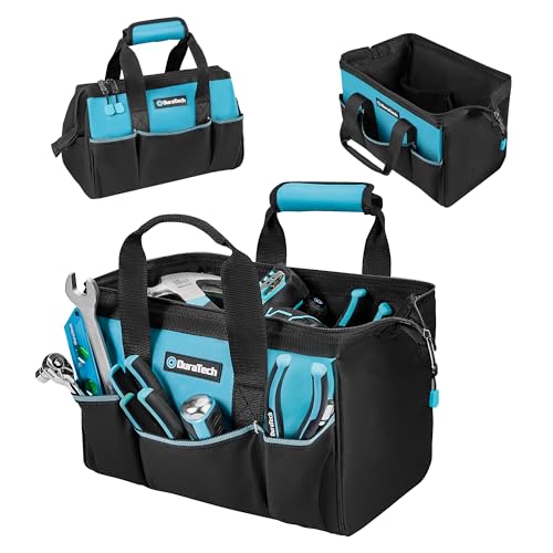 13" Small Tool Bag with 9 Pockets, Wide Open Tool Carrier