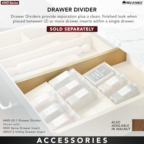 Trim-to-Custom-Fit Wooden Silverware Drawer Divider Organizer - view 4