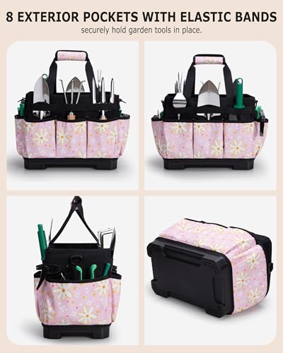 Garden Tool Bag with Hard Bottom, Garden Tote with Shoulder Strap - view 4