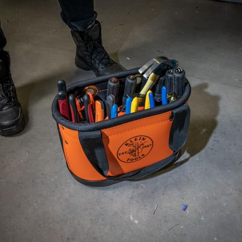5144HBS Hard-Body Bucket, Orange/Black, 15 Pockets - view 4