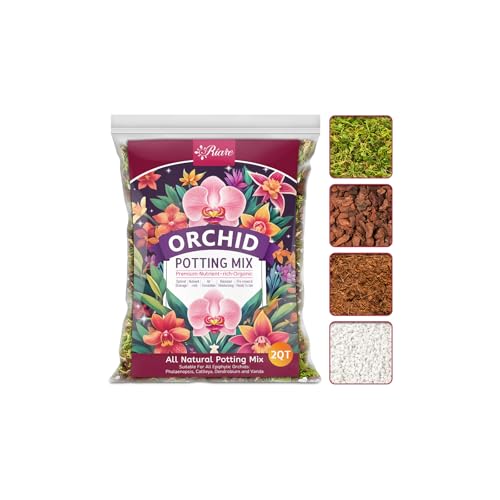 2QT Orchid Potting Mix for Repotting, Pre-Mixed & Ready-to-Use