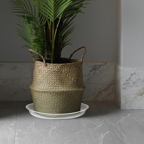 4 Pack Clear Plant Saucer 4 6 8 10 12 14 16 18 20 22 Inch Plant Trays for Pots, Plastic Extra Large Planter Saucers for Outdoors Indoors, Drip Catcher Water Tray for Plants (14 Inch) - view 2
