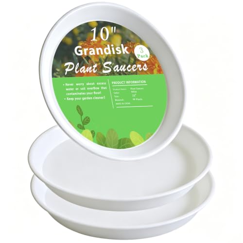 Plant Saucer 12 inch, Heavy Large Planter Durable Thicker Plastic Plant Trays for Indoors and Outdoor, Plant Saucer Drip Trays,Brown (12" - 3 Pack) - view 7