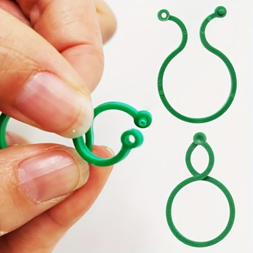 20-Pack Plastic Garden Plant Tie Clips – Tomato Vine Support Fasteners, Reusable Stem Strap Buckle Clamps for Securing Climbing Plants - view 5